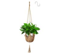 Apstaqeoo Hanging Planters Baskets, Jute Rope Macrame Plant Hanger Flower Pots Hanging Plants Holder with 1 Hanging Hook, Wall Hanging Holder Indoor Outdoor for Balcony Garden Home Decor(1Pc, 101cm)