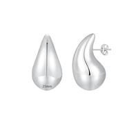 Apsvo Gold Bulky Earrings for Women Lightweight Water Drop Shape Hollow Back Earrings Hypoallergenic Gold Plated Fashion Jewelry for Women Girls, Brass, No Gemstone, 25mm Silver Small