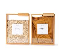 APT 1101 Food Dispenser, 2L, Kitchen Organizer and Storage, Food Containers and Cereal Dispenser for Pantry Organization and Storage Containers, Cereal, Rice, Flour, Snack (Acrylic, 2)