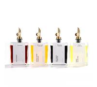 APT 1101 Olive Oil Dispenser for Kitchen, Cooking Oil and Vinegar Dispenser Set, Olive Oil Bottle, Soy sauce dispenser, coffee syrup bottles with stainless steel pourers - 4 pcs, Gold (Gold)