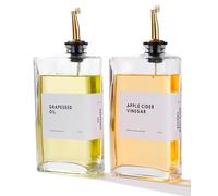 APT 1101 Olive Oil Dispenser for Kitchen, Cooking Oil Dispenser, Oil and Vinegar Dispenser Set, Olive Oil Bottle, Soy sauce dispenser, coffee syrup bottles with stainless steel pourers - 2 pcs, Gold