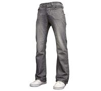 Apt Mens Basics Regular Fit Bootcut Jeans W36- L32 Grey
