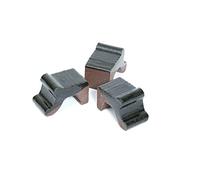 Apta Terracotta Small Pot Feet Carnival Black Glaze (3 Pack)