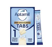 Aptamil 1 First Baby Milk Formula Pre-Measured Tabs, From Birth, 120 Tabs - 1 tab = 1 scoop (23g)