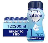 Aptamil 1 First Infant Baby Milk Ready to Use Liquid Formula, from Birth, 200 ml (Pack of 12),packaging may vary