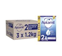 Aptamil 2 Follow On Baby Milk Powder, 6-12 Months, 1.2K (Pack of 3)