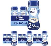 Aptamil 2 Follow On Baby Milk Ready to Use Liquid Formula, 6-12 Months, 200ml (Pack of 48)