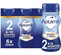 Aptamil 2 Follow On Baby Milk Ready to Use Liquid Formula, 6-12 Months, 6x200 ml