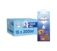 Aptamil 3 Toddler Baby Milk Ready to Use Liquid Formula, 1-3 Years, 200ml (Pack of 15),package may vary