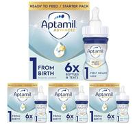 Aptamil Advanced 1 First Baby Milk Formula Starter Pack Ready to Use Liquid, from Birth, 6x70 ml (Pack of 4)