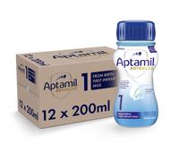 Aptamil Advanced 1 First Infant Baby Milk Ready to Use Liquid Formula, from Birth, 200ml (Pack of 12)