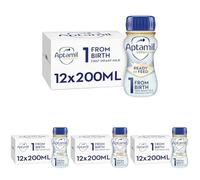 Aptamil Advanced 1 First Infant Baby Milk Ready to Use Liquid Formula, from Birth, 200ml (Pack of 48)
