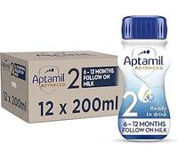 Aptamil Advanced 2 Follow On Baby Milk Ready to Use Liquid Formula, 6-12 Months, 200 ml (Pack of 12)