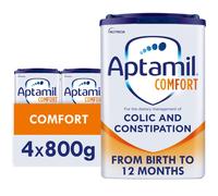 Aptamil Comfort Baby Milk Powder Formula, from Birth, 800g (Pack of 4)