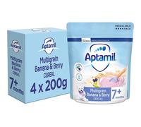 Aptamil Multigrain Banana & Berry Porridge Baby Food Cereal, 7+ Months, 200g (Pack of 4)