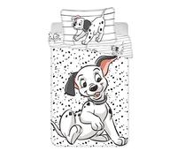 aptex Disney Baby Reversible Bed Linen Set 101 Dalmatian 100 x 135 cm, White