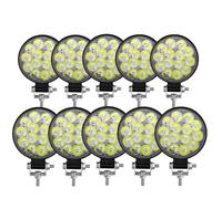 Aptfkec Front Headlight Assembly Car Front Fog Light 9-30V 42W 14LED 48W 16SMD Truck SUV 4X4 4WD Engineering Headlights Off-road Headlamp 10 Pcs Work LED
