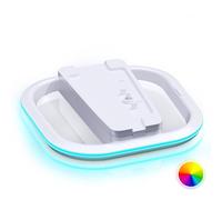 APTGAME Vertikaler Standfuß für Playstation 5/PS5 Slim/PS5 Pro Konsole,Vertikaler Ständer mit LED-Kantenbeleuchtung mit 7 Farben und Breathing Cycle,Konsole Halterung mit Beiliegenden Schraube (weiß)