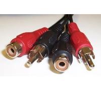 Aptii 1.2m Double RCA Phono Male to Female Extension Cable Lead