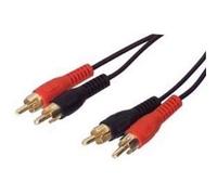 Aptii 2 x RCA/Phono Plugs to 2 X RCA/Phono Plugs GOLD 10 Mtr Audio Cable lead