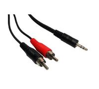 Aptii 3.5mm Jack to 2x RCA Phono Audio Cable Nickel 1.2m Lead