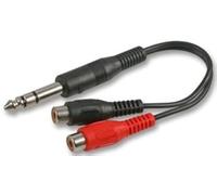 Aptii 6.35mm Stereo Jack Male to 2 RCA Phono cable lead 0.1m