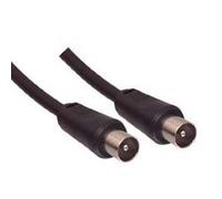 Aptii Coaxial TV Aerial Cable Plug to Plug Fly Lead Black 2m