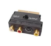 Aptii Scart Adaptor Phono RCA and SVHS S-Video and Switch