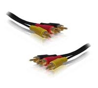 Aptii Triple 3x RCA Cable Gold Phono Audio Video Lead 1.2 m