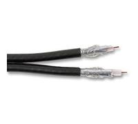 Aptii Twin RG6U Coaxial Black Cable Sky+ HD Freesat Wire Per 20 metre 20m