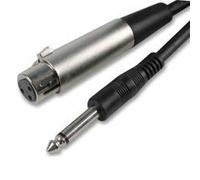 Aptii - XLR FEMALE TO 1/4" 6.35mm JACK LEAD unbalanced mic patch cable 3m