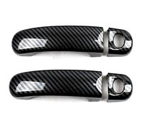 APTKCMCNVG Car Door Latch Handle Cover for Caravelle for Transporter T5 T6 2003-2019 Double Hole Door Handle Cup Protector Anti-Scratch(2 Doors Carbon Fiber Pattern)