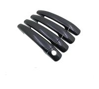 APTKCMCNVG Car Door Latch Handle Cover for P&eugeot 208 2012-2019 Black Carbon Fiber Chrome Car Door Handle Cover Trim Sticker Styling Auto Accessories(Style2)