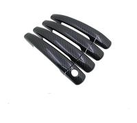 APTKCMCNVG Car Door Latch Handle Cover for P&eugeot 208 2012-2019 Black Carbon Fiber Chrome Car Door Handle Cover Trim Sticker Styling Auto Accessories(Carbon)