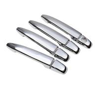 APTKCMCNVG Car Door Latch Handle Cover for Toyota for ISIS for Platana Door Handle Cover Trim Sticker Overlays Styling Car Exterior Handles Carbon Fiber(Silver No Button)