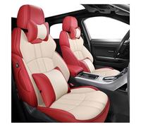 APTKCMCNVG Seat Covers Tailored For A4 B8 A3 8p A5 For Sportback For TT Mk1 Q3 B6 B7 For Avant C6 4f RS 4 5 6 7 Q5 Q7 Cowhide Car Seat Cover Set Cushion(Beige Red,Deluxe Edition)