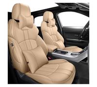 APTKCMCNVG Seat Covers Tailored For A4 B8 A3 8p A5 For Sportback For TT Mk1 Q3 B6 B7 For Avant C6 4f RS 4 5 6 7 Q5 Q7 Cowhide Car Seat Cover Set Cushion(Beige,Deluxe Edition)
