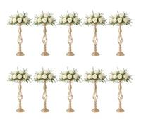 Aptliton 10Pcs Metal Flower Stand, 52cm Tall Gold Wedding Centerpiece Vase for Tables Decorative, Stable Flower Holders Floral Display Rack for Table Pieces Wedding Party Event Decor