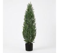 Aptliton 122cm Artificial Cypress Topiary Tree with Realistic Foliage & Iron Frame, Perfect for Indoor & Outdoor Decoration, No Water & Sunlight Required