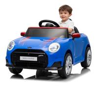 Aptliton 12V Electric Kids Ride on Car BMW MINI Licensed with Remote Control, 12V Electric Car for Kids with Speeds Up to 3 Km/h, Horn, LED Lights, and Music, for Children Ages 3+,Blue