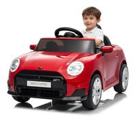 Aptliton 12V Electric Kids Ride on Car BMW MINI Licensed with Remote Control, 12V Electric Car for Kids with Speeds Up to 3 Km/h, Horn, LED Lights, and Music, for Children Ages 3+,Red