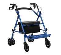 Aptliton 2-in-1 Rollator Walker & Transport Chair for Seniors - Lightweight Folding Mobility Aid with Padded Seat, Adjustable Handle, Brakes, Backrest, Footrest, All-Terrain Wheels, 136 kg Capacity