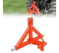 Aptliton 3-Point Trailer Hitch 2" Receiver | Category 1 Quick Hitch Compatible Tractor Drawbar Adapter with Tri-Ball Mount & Hook - Heavy Duty Powder-Coated Steel, 82.6 × 84.9 × 66cm