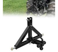 Aptliton 3-Point Trailer Hitch 2" Receiver | Category 1 Quick Hitch Compatible Tractor Drawbar Adapter with Tri-Ball Mount & Hook - Heavy Duty Powder-Coated Steel, 82.6 × 84.9 × 66cm