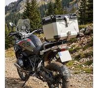 Aptliton 45L Aluminum Alloy Motorcycle Top Case, Waterproof, Dustproof, Shock Resistant, Anti-Theft Lock, Quick Release, Helmet Luggage Storage, Global Mounting for Motorbike/Scooter