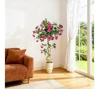 Aptliton 4FT Artificial Bougainvillea Tree, 120cm Tall Large Realistic Faux Tree In Pot, with Flowers And Leaves, Home Decor Large Artificial Bougainvillea Plant for Home Office Living Room Balcony