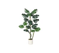 Aptliton 4FT Artificial Monstera Deliciosa Plant in Pot,120cm Tall Faux Floor Greenery with Realistic Polyester Leaves, Bendable Stems and Weighted Ceramic Planter,Home Office Living Room Decor, Green