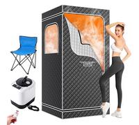 Aptliton 4L 1500W Portable Steam Sauna Tent - Fast Heat Up & 99-Min Timer - Explosion-Proof Zip - Collapsible Personal Spa Cabin - Indoor/Outdoor Use - Grey - Size: 90×90×180cm