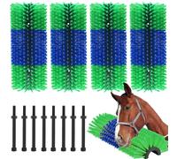 Aptliton 4pcs Livestock Scratch Brush, 43.7x19.2cm Large Horse Brushes for Livestock Massage, Back Itch Relief & Keep Cleaning for Horse, Goat, Cow, Sheep, Pig,Blue