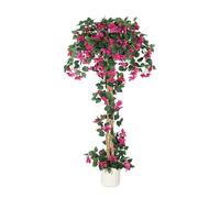 Aptliton 5FT Realistic Artificial Bougainvillea Tree with Pink Silk Flowers, UV Resistant, Fade-Proof Faux Plant in Pot, Low Maintenance Decorative Greenery for Home, Office, Garden, Wedding